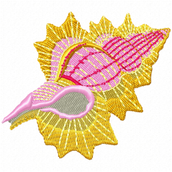 Seashell Embroidery Design 4 Seashell Embroidery Design 4